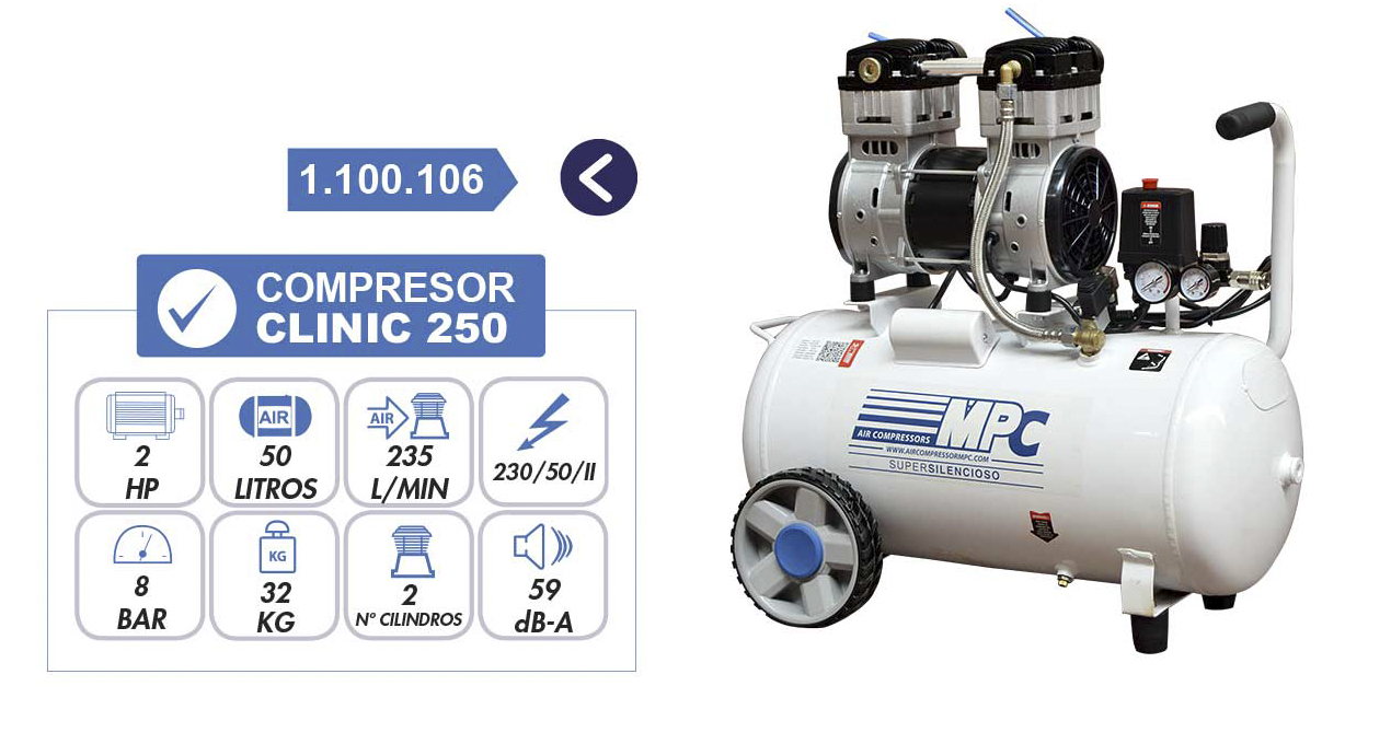 mpc clinic 250 silent compressor