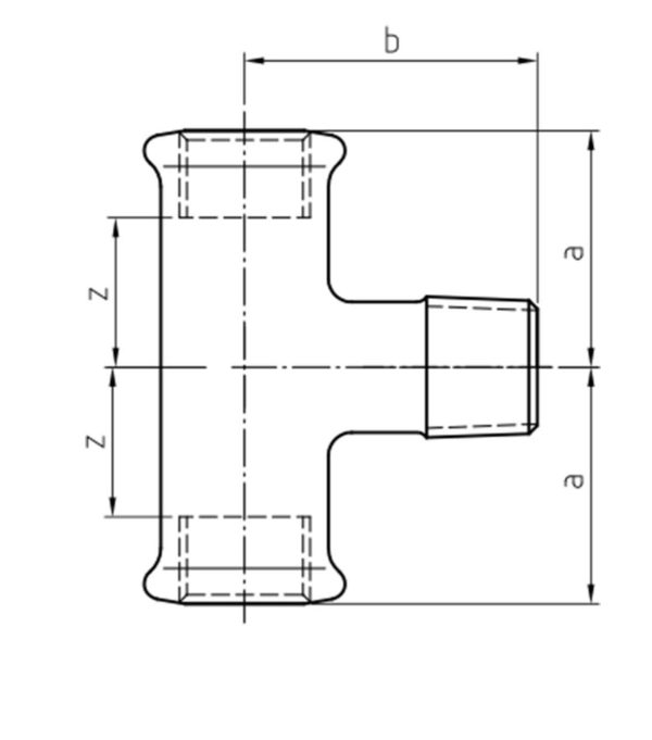 Fitting T galvanized male