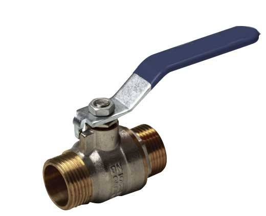 Line valve with ball closing handle M-M